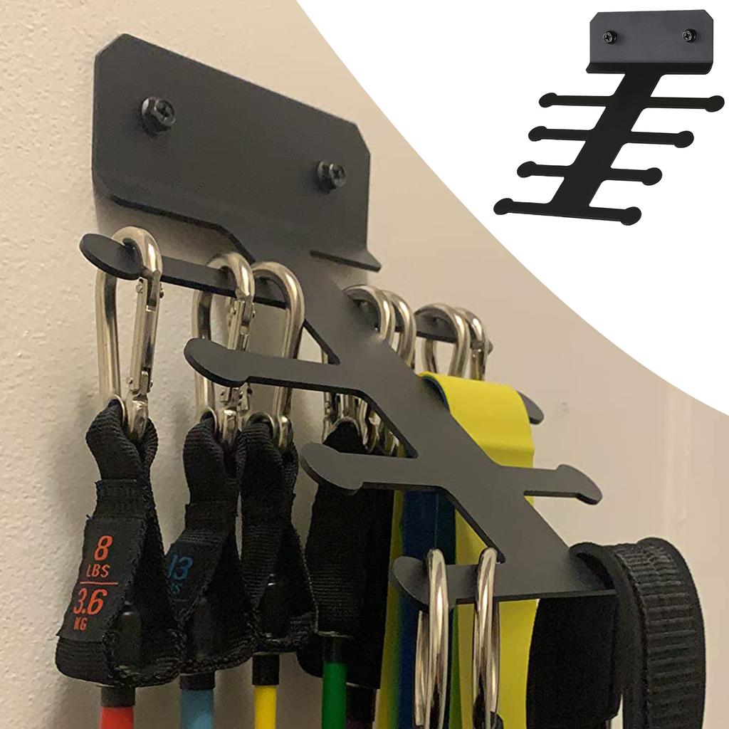 Metal Resistance Band Rack Storage Hanger Wall Mount Gym Equipment Organizer Home Gym Storage Rack Easy to Install