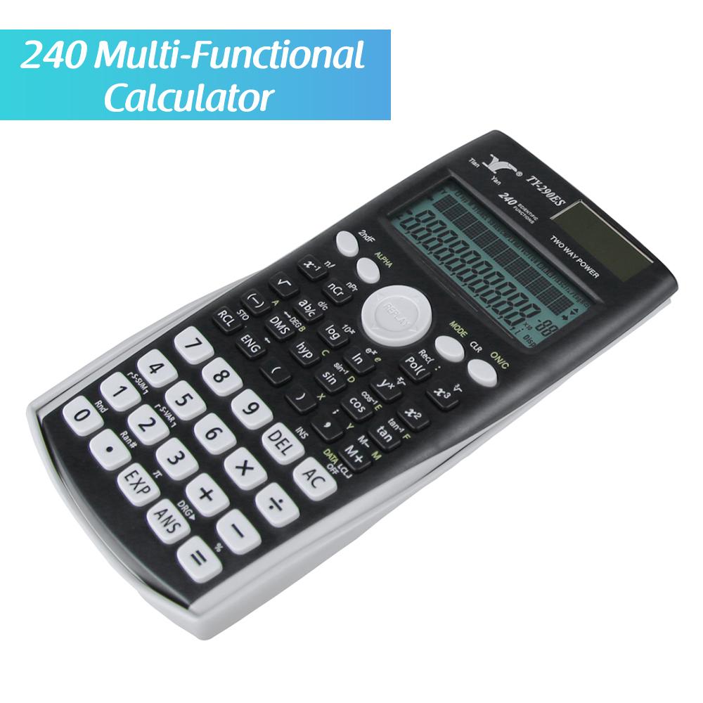 Scientific Calculators Math Calculator with 240 MultiFunctional Calculator 2 Lines LCD Display