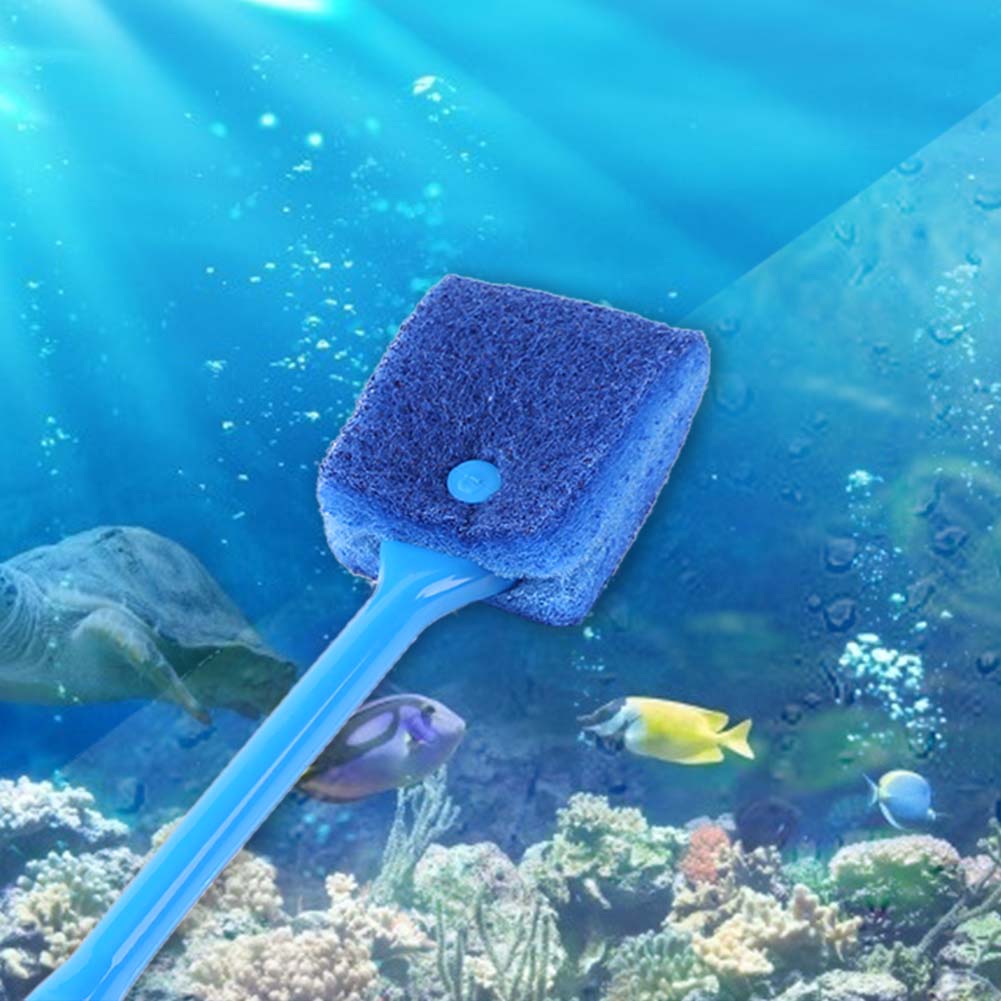 Double-sided Aquarium Algae Scrubber Long Handle Aquarium Cleaning Brush Multifunction 15.6 In Aquarium Accessories