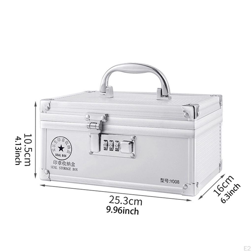 Cassetta di sicurezza con combinazione, grande capacità, 6,30"x6,30"x4,53" Multigriglie con codice, cassetta di sicurezza personale