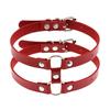 DIEZI Men Harajuku Red PU Leather Necklace Choker Women Ladies Punk Gothic Vintage Statement Collar Pendant Necklace New Jewelry