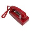 Old Style Retro Wall Phone Waterproof Landline Corded Telephone with Handset Volume Control for Home Hotel Office Red