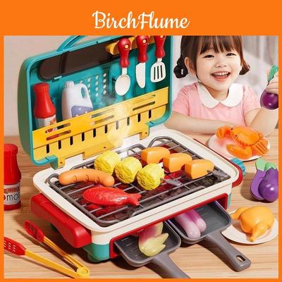 Simulation Spray Barbecue Grill Toy With Sound Light Effects For Kids Playroom