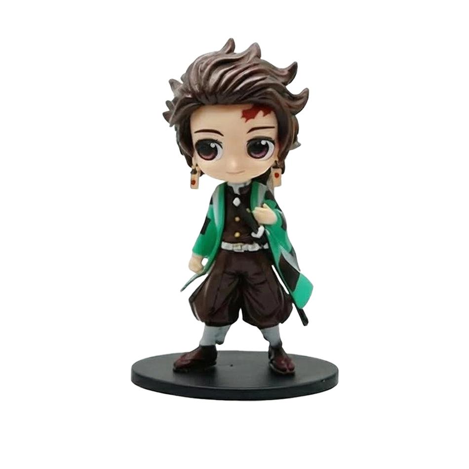 Demon Slayer Kimetsu No Yaiba Cute Kawaii Q Posket Figure Nezuko Tanjirou Zenitsu Shinobu Giyuu PVC Desktop Ornaments Model Toys