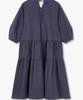 STUDIO TOMBOY 3/4 Sleeve Waist String Dress_Charcoal 9106241201