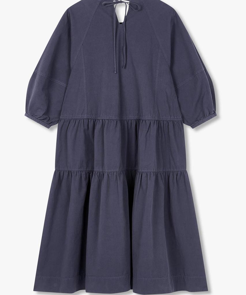 STUDIO TOMBOY 3/4 Sleeve Waist String Dress_Charcoal 9106241201