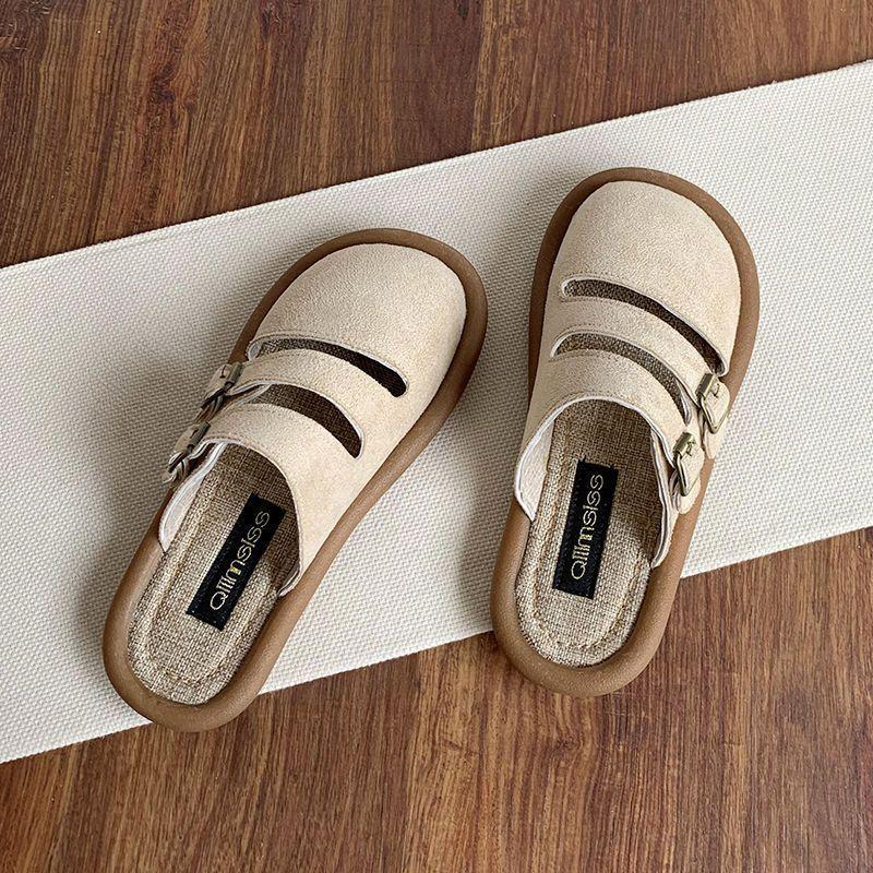 Half Set Summer Half Slipper Women's Outdoor Wear Linen Lazy Soft Sole Spring Summer Outdoor Wear
