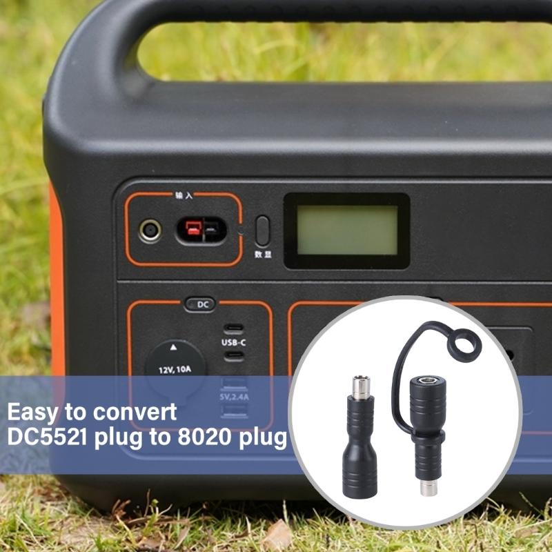 Power Plug Adapter 8x2mm Male to 5.5mmx2.1mm Female Connectors Transfer Converter Adapter for Photography Equipment