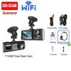 1080P Car Dvr WiFi APP 3/2Lens Dash Cam for Cars Camera for Vehicle Recorder Video Front and Rear Camera  Night Vision Dashcam
