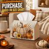 1pc Rustic Country Crop Tissue Box | Multi-Functional Seasonal Hot Napkin Dispenser, Suitable for Home And Harvest Parties, Tartan Pumpkin Wheat Trend