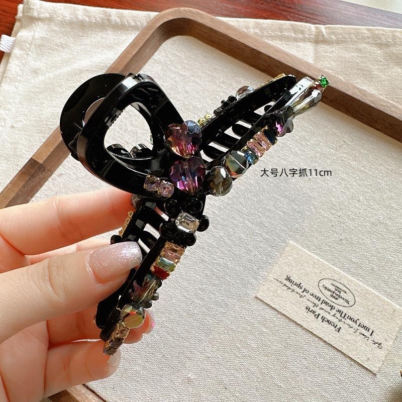 Elegant Crystal-Encrusted Hair Clip, Medium-Sized Side Hairpin, Super Sparkling Crystal Hairpin, Shark Hairpin