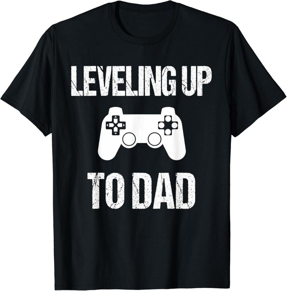 

Leveling Up To Dad - Dad Pregnancy Announcement Gift Unisex T-Shirt XL