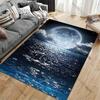 Moonlight over serene ocean carpet Yoga living room room decor children's crawling mat doormat area rug games mat