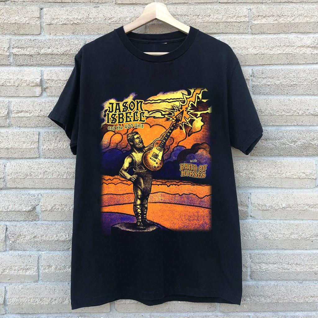 New Jason Isbell And The 400 Unit Band Rock Music Black S To 5XL Shirt SN583