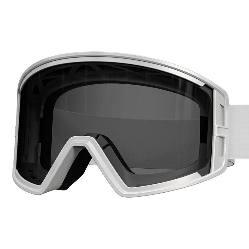 Motorcycle riding goggles, multi-functional, anti-UV, off-road, windproof, outdoor sports protective eyewear White Frame Gray Piece