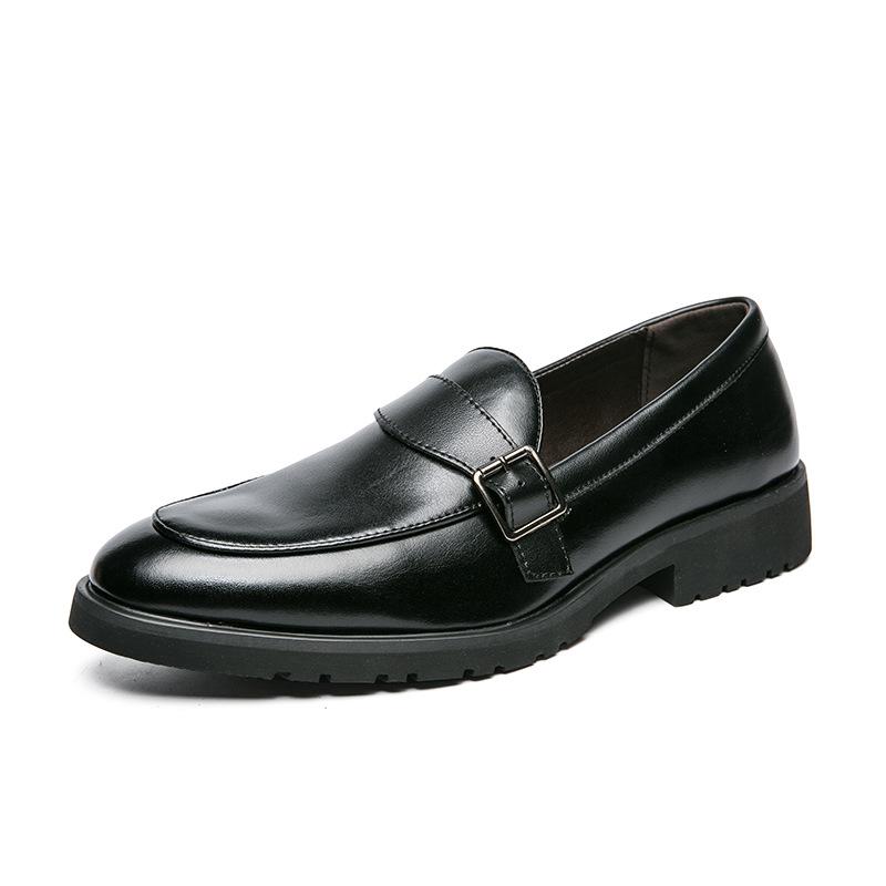 British Style Youth Spring and Autumn Small Leather Shoes Men's Summer One-pedal Casual Pointed Hair Stylist Dress Shoes