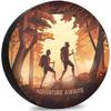 Adventure Awaits Hiking Couple Tire Cover Weatherproof Spare Wheel Cover for RV Trailer SUV