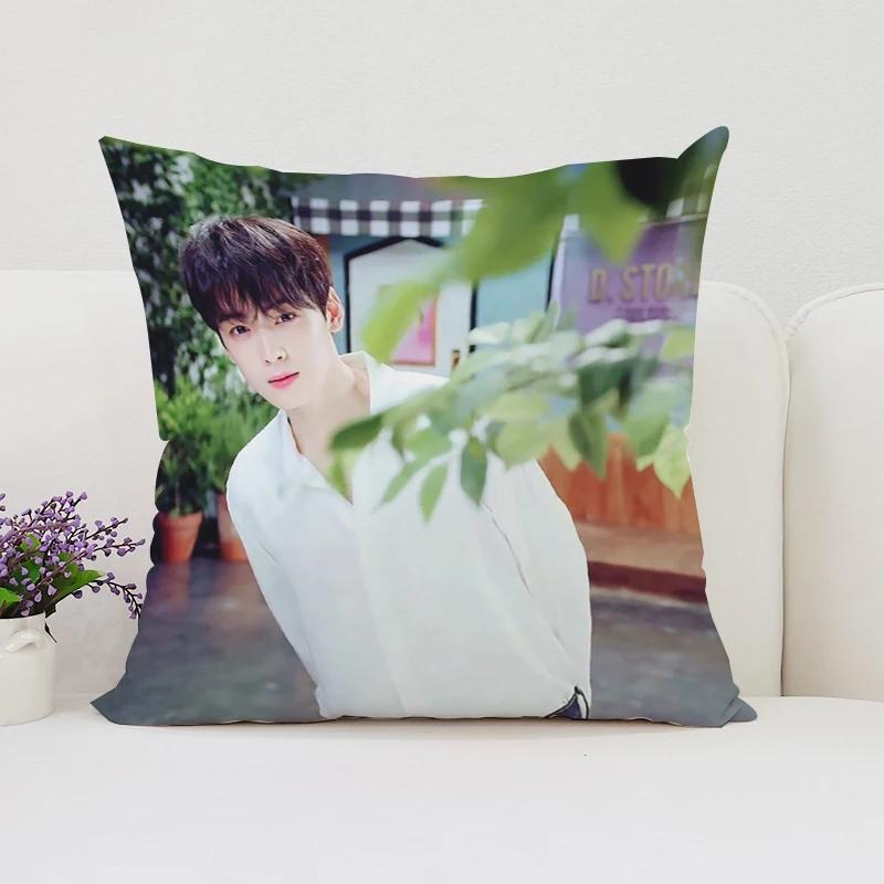 Decorative Pillow Cover 45x45 Cushions Covers C-Cha Eun Woo Fan Gifts Bed Pillowcases Cushion Cover 50x50 Home Decoration Cases