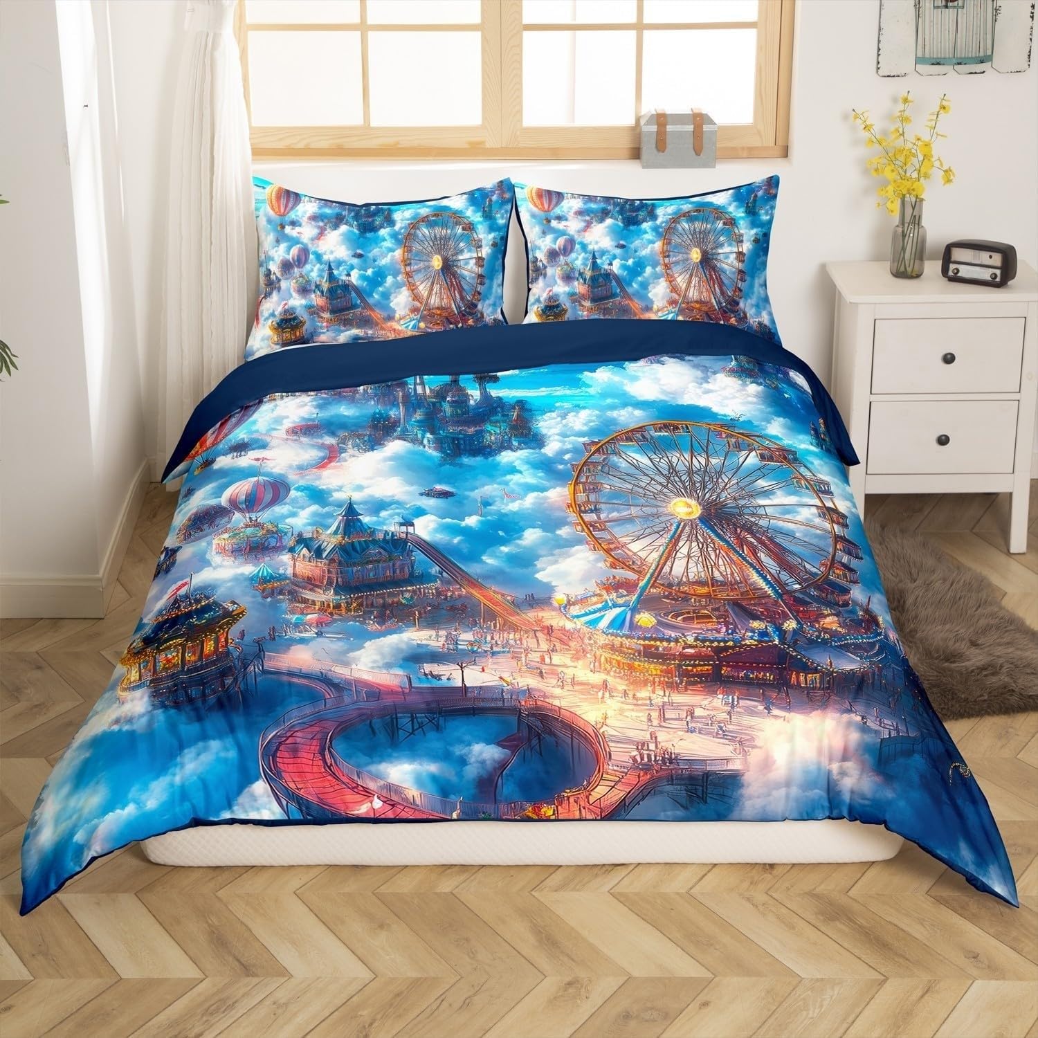 

Comforter Amusement Park For Kids Boys Girls Lightweight Down S Room Decor 2 S 1 No Quilt Comforter (quilt)-EU Single(135*200cm)3pcs