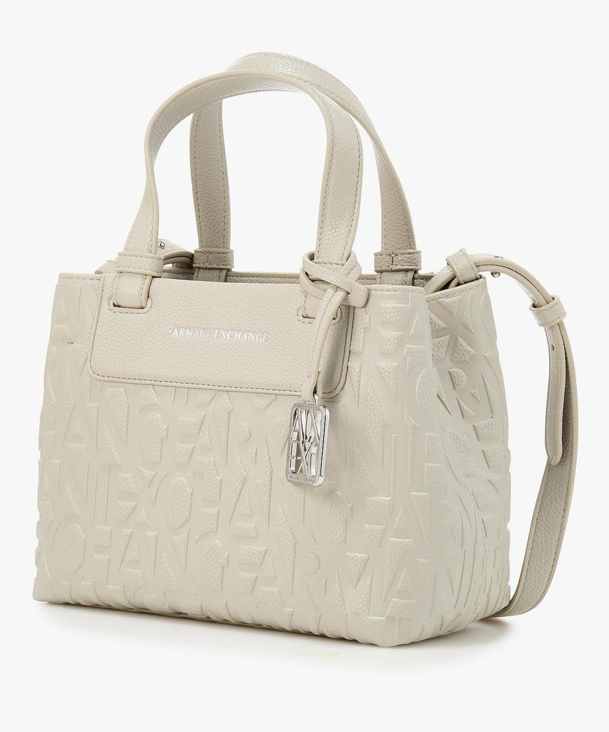 Armani Exchange Women'S All-Over Logo Small Tote Bag _Warm Gray_A426170510