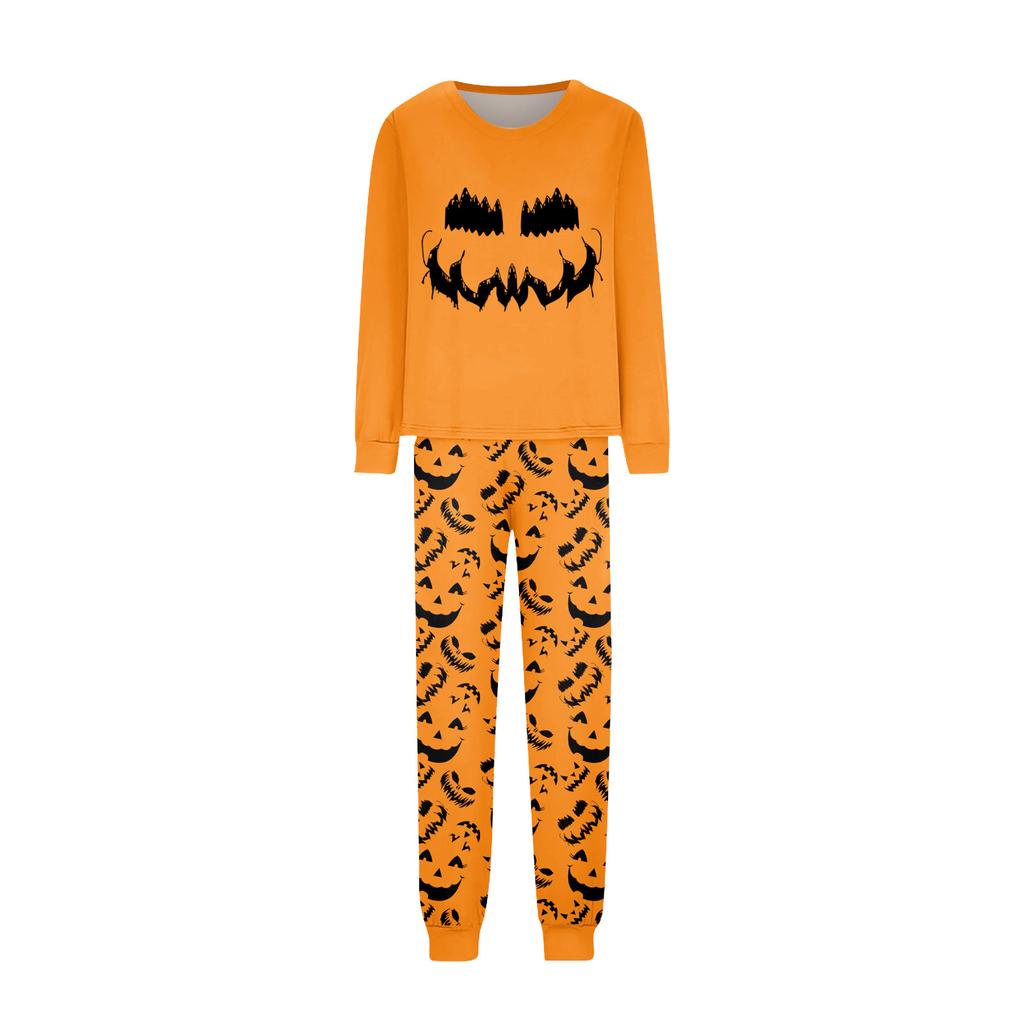 Print Cute Family Set Pajamas, Home Clothes, Family Set Long Sleeve Top Pants Set