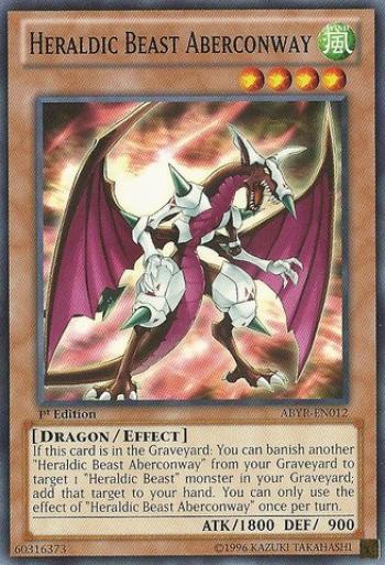 

English Version Heraldic Beast Abacornway common Unl Yu-Gi-Oh ABYR-EN012 - -