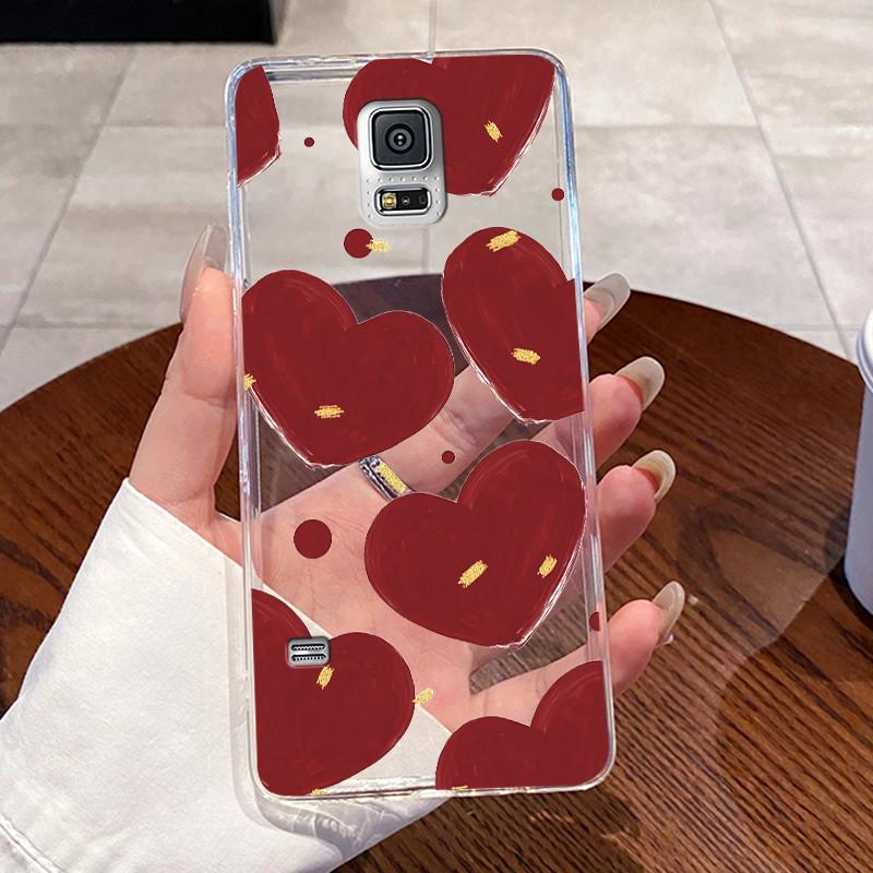 For Samsung Galaxy S5 SV GT-I9600 G900F S5 Neo Silicone Aesthetic Fashion Cute Cat Soft TPU Back Cover Transparent Phone Case