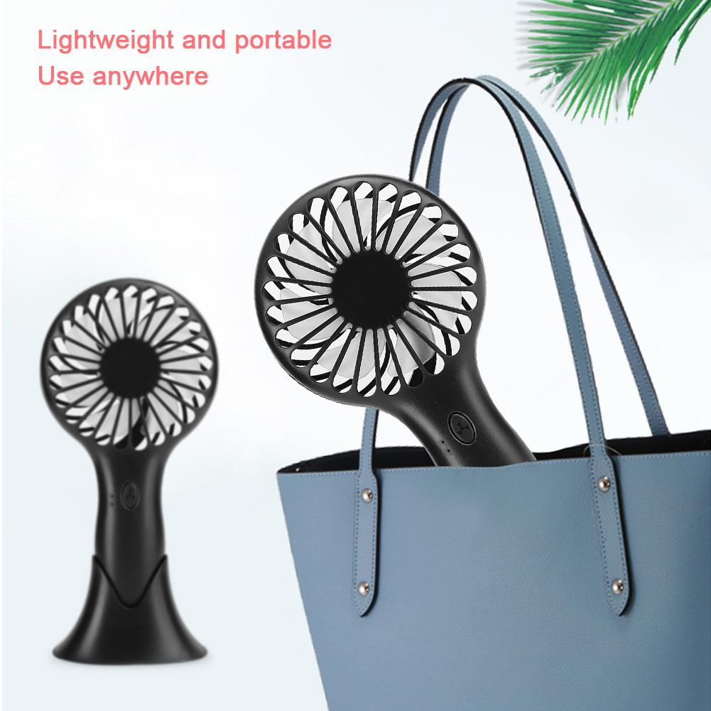 Ventilator de Mână Mini Sistem de Răcire Consumabile pentru Casă Birou 3 Viteze Desktop Electric PortabilNegru