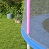 Trampoline Safety Net With 8 Poles And Zipper Entrance Made Of PE Diameter 366x180 Cm Black And Pink