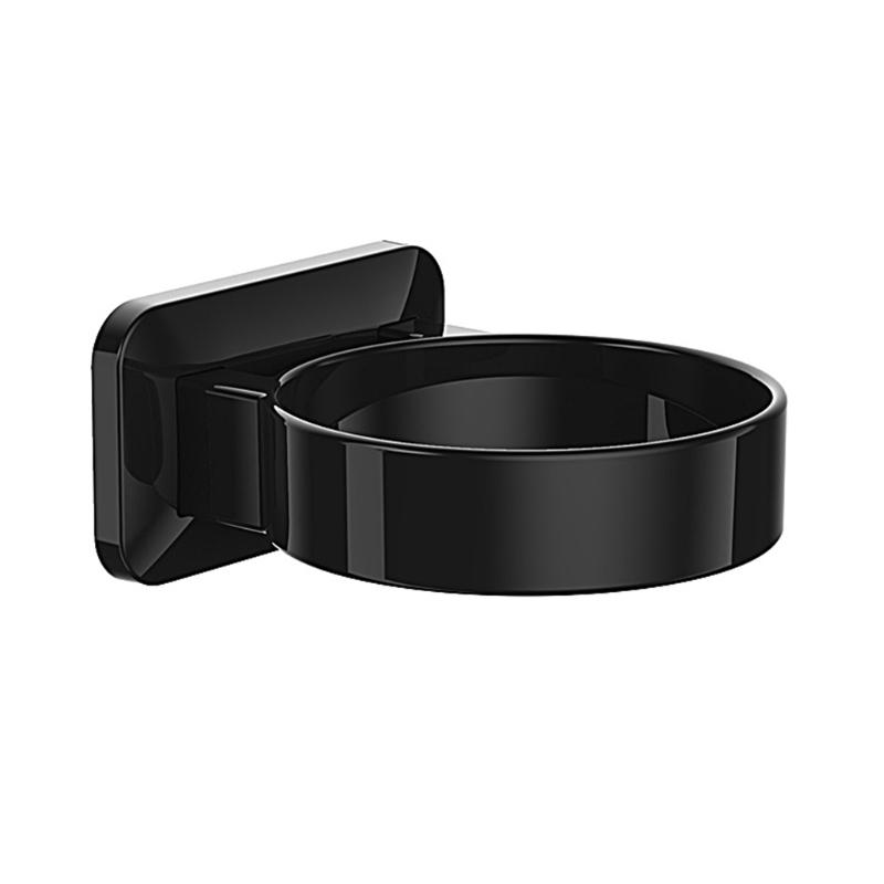 Wall-Mounted Hair Dryer ABS Hairdryer Storage Rack Bathroom Shelf Storage Hairdryer Holder for Hairdryer Supplies 1 чёрный