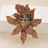 Crystal Flower Brooch, High-end, Luxurious and Retro-style Orchid Suit Jacket Pin Accessory Set