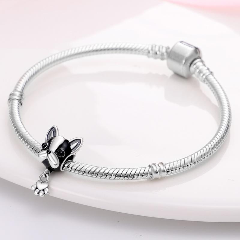Charms Perle Kupfer Shar-Pei Anhänger Passend für Armreif Armband Halskette DIY Schmuck