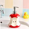 300ML Bitten Fruit Refillable Soap Dispenser, Liquid Hand Soap Shower Gel Container, Empty Pump Lotion Bottle for Bathroom Kitchen