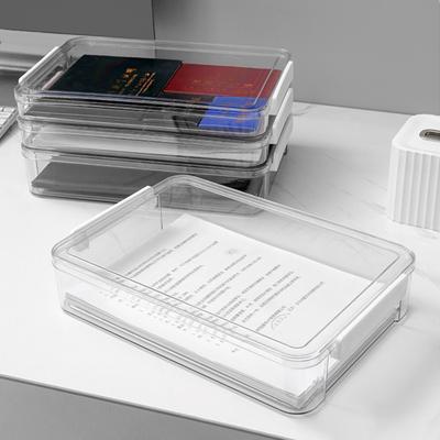 Plastik Dosya Saklama Kutusu A4 Boyutu Şeffaf İstife Edilebilir Düzenleyici Konteyner Belgeler Sertifikalar Scrapbook El Sanatları Malzemeleri