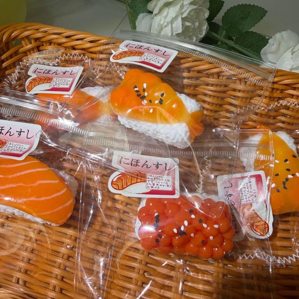 Slow Rebound Shrimp Sensory Fidget Handmade Silicone Squishy Toy Sushi Squeeze Toys  Students