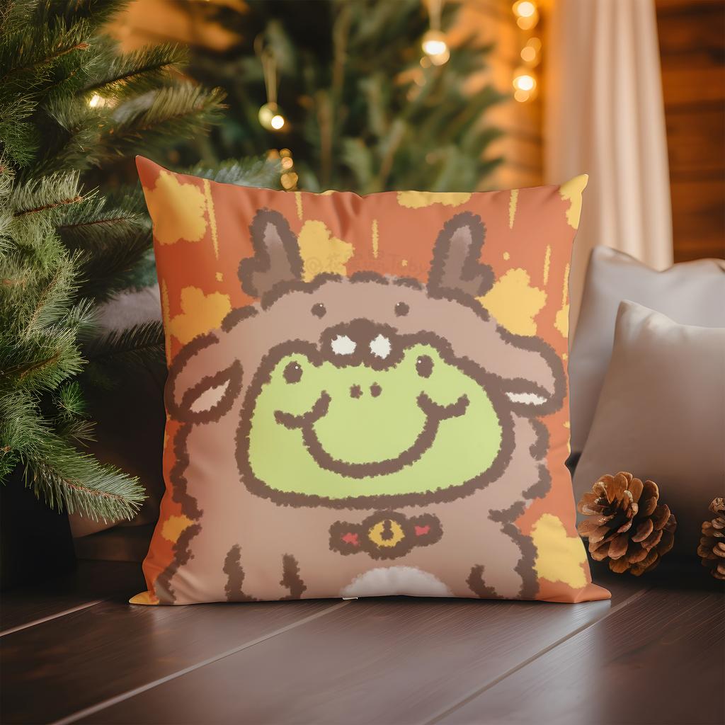Home Decor Christmas Plaid Pattern With Festive Decorations Pattern Cushion Cover Suitable For Sofa Bedroom Car Pillow Cover