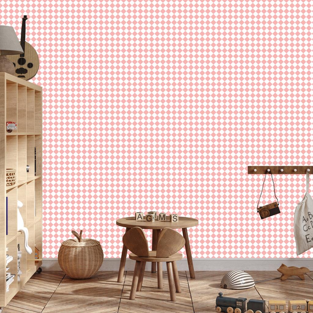 Wallpaper Geometric rhombuses coral, coral background 50x1000