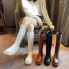White Knight Boots Women's Autumn and Winter New Thin Thick-soled Knee-length Boots British Style Small Tall Boots
