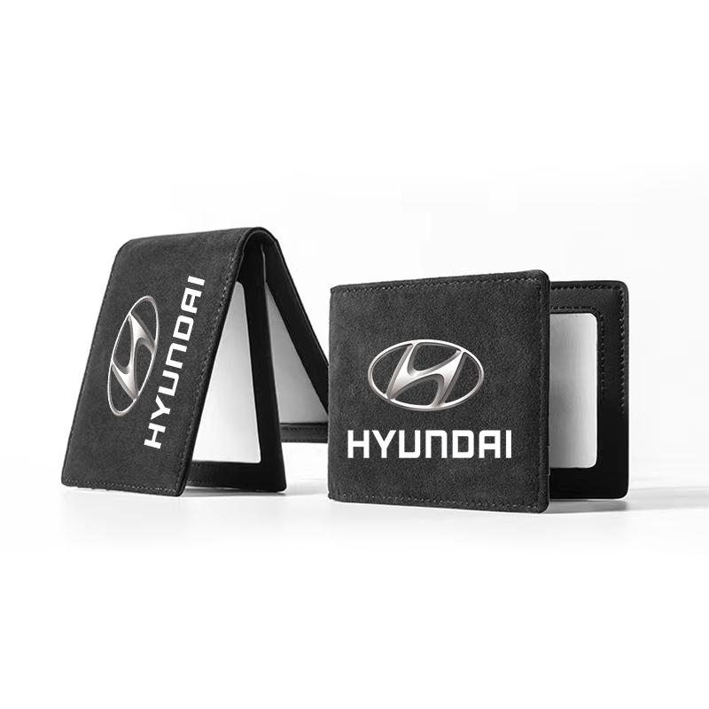 1 Stück Leder Kreditkartenetui Auto Fahrdokumente Schutzhülle Für Hyundai Santa Fe Sonata Solaris Azera Creta I30 Ix25 Tucson IX35