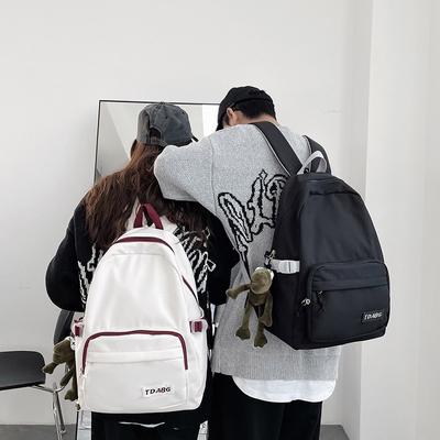 Moda basit erkek ve kız öğrenci sırt çantası boş zaman sırt çantası