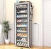Shoe Rack with Dustproof Covers - Heavy Duty Steel Storage Organizer , Industrial Shoe Shelf for Garage/Entryway Design