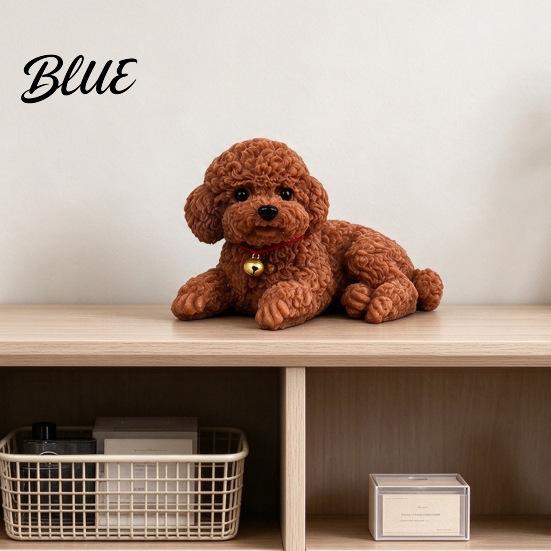 Miniature Sleeping Dog Decor Realistic Puppy Dashboard Ornament Cute Figure Pet Keepsake for Birthday Gift Vivid Statue Car Interior Desk Decoration