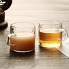 2 Piece Multi-purpose Clear Glass Coffee Cup Set 120 ML with Handle Coffee Mug Mini Heat-resistant Espresso Cup Set Living Room