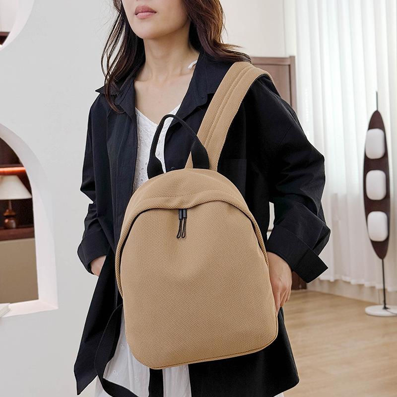 Simple Backpack Casual Commuter Backpack Large Capacity Unisex Solid Color Short Trip Outdoor Backpack School Bag