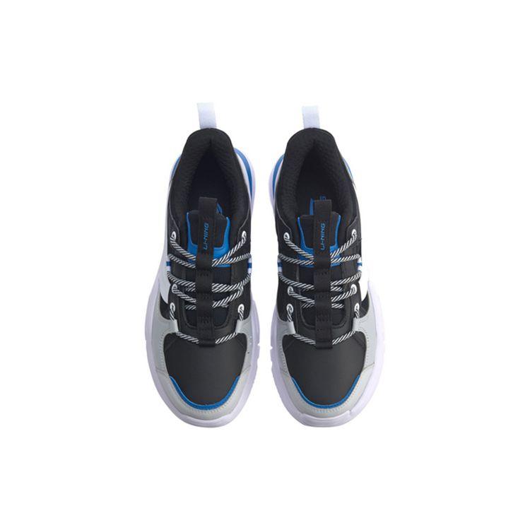Li Ning Mark Lite Shock Absorption Non-Slip Wear-Resistant Low-Top Sports Casual Shoes Men Sneaker Black White AGCQ039-3