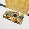1Pcs Anti Fatigue Kitchen Rugs  Farmhouse Rooster FloralWaterproof Non-Slip Thick Cushioned Kitchen Mat Heavy Duty Comfort Standing Mat for Kitchen