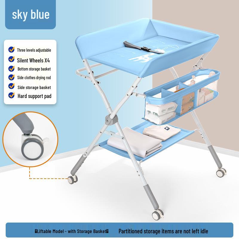 Portable Baby Changing Table: Multifunctional, Foldable & Washable for Diaper Changes and Massages