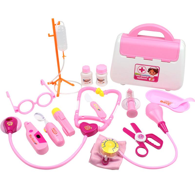 Little Doctor Toys Play Stethoscope Children Injections Play House Girl Medical Box Nurse Tools