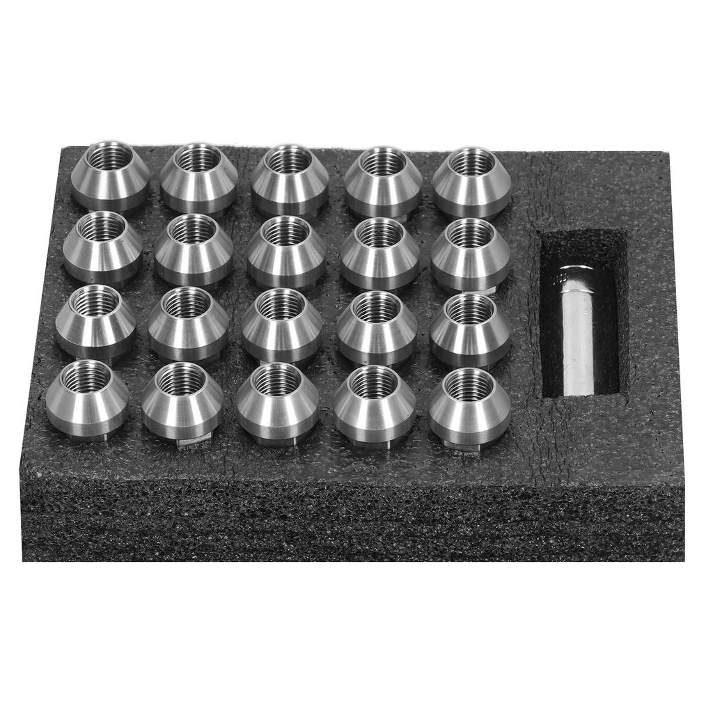 20pcs Wheel Lug Nuts M14x1.5 Thread 2in Height T304 Stainless Steel Anti Corrosion Locking Lug Nuts