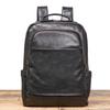 Men'S Genuine Leather Backpack, Cowhide Wear Trolley Case, Business Trip Backpack, Large Capacity Computer Bag